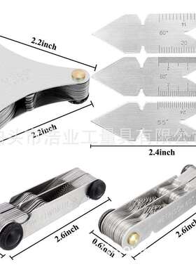 中心规 6件套55加60°量规 58片计量器具60度美制51PC螺纹牙规
