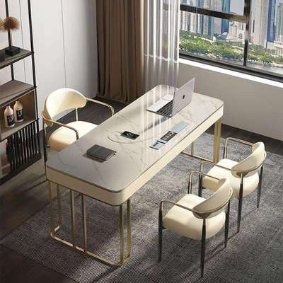 意式轻奢高端岩板书桌书椅家用现代简约小户型北欧办公写字电脑桌