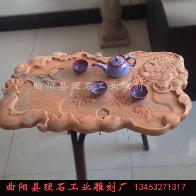 厂家供应石雕茶盘 大理石茶盘 汉白玉茶盘室内家居摆件