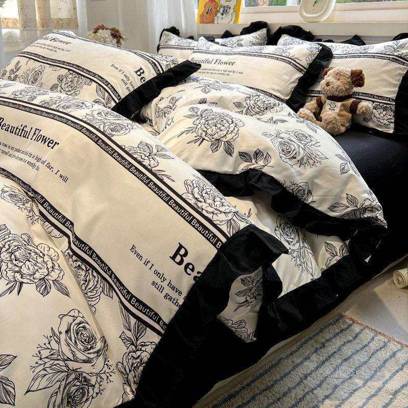 法式复古花边四件套亲肤水洗棉被套床单四季款被罩学生宿舍三件套,鲜花速递/花卉仿真/绿植园艺,割草机/草坪机,淘宝优惠券,粉丝福利购,淘宝优惠卷