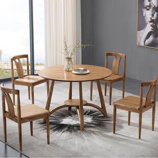 实木餐桌圆桌原木白腊木吃饭桌广东佛山顺德乐从龙江家具厂家直销