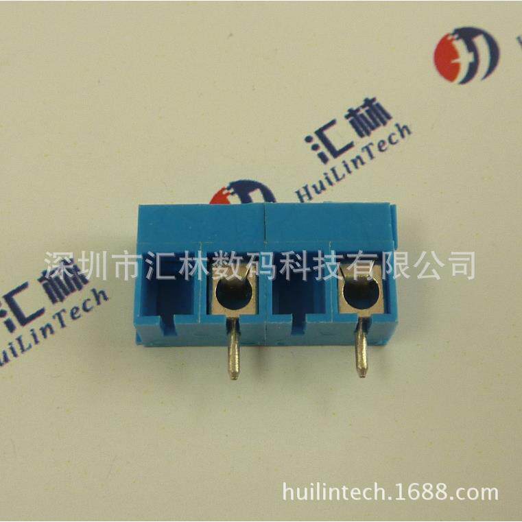 供应蓝色/绿色10.0mmPCB螺钉接线端子,中空一位-汇林厂家直销