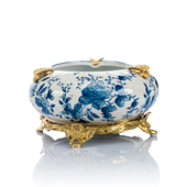 欧式 饰家用高档奢华大气烟缸摆设品 陶瓷配铜烟灰缸摆件客厅茶几装