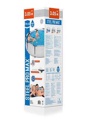 Bestway 56406圆形管架水池套装 家庭支架游泳池免充气便携式水池