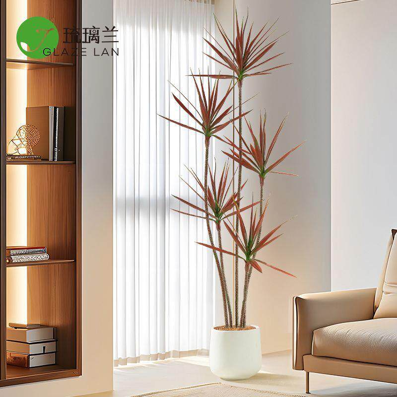 千年木绿植轻奢客厅装饰假植物摆件落地北欧大型室内盆栽