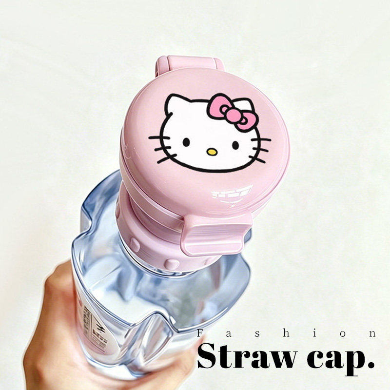 可爱小猫吸管转换头通用饮料矿泉水吸管瓶盖食品级材质防呛水神器图片