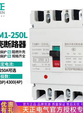 天正TGM1-250L/3300 4300断路器空气开关380三相160A225A200A250A