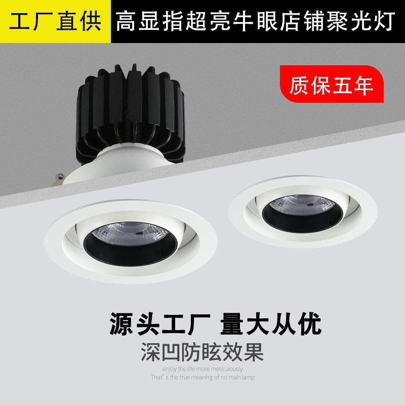 服装店嵌入式无主灯cob牛眼灯深防眩光射灯天花灯客厅led高显色,鲜花速递/花卉仿真/绿植园艺,割草机/草坪机,淘宝优惠券,粉丝福利购,淘宝优惠卷