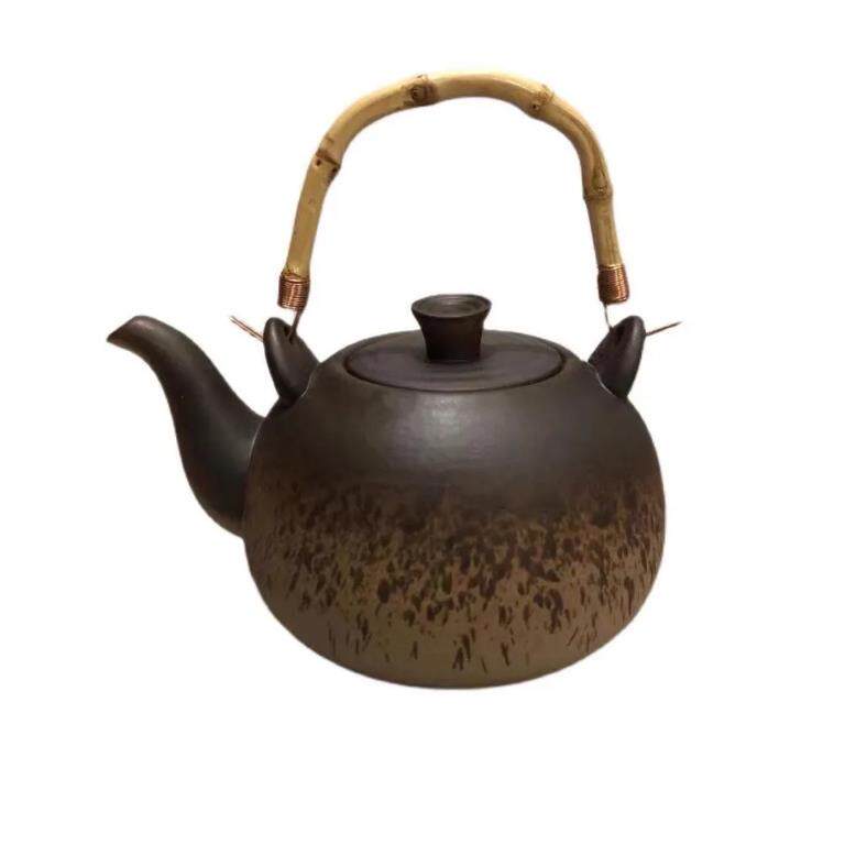淄博陶瓷烧水茶壶黑泥壶红泥煮茶陶壶电陶水壶平底壶