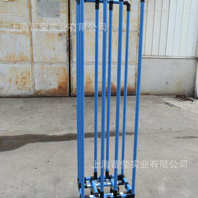 厂家供应彩色线棒手推车 精益管手推车 覆塑管手推车