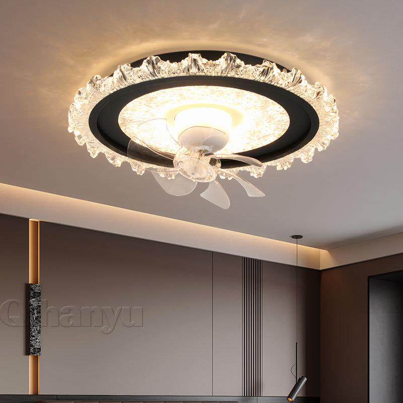 主卧室360度摇头风扇灯全光谱护眼护眼吸顶灯简约现代房间电扇灯