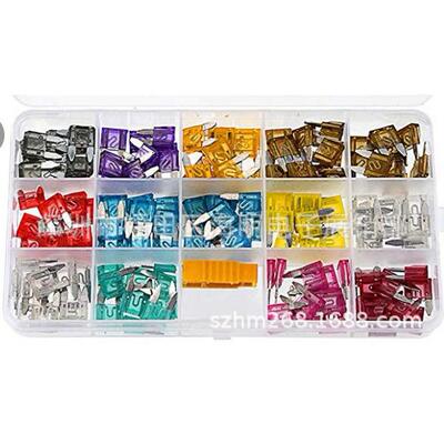 180PCS小号汽车插片保险丝盒装2A3A5A7.5A10A15A20A25A30A35A40A