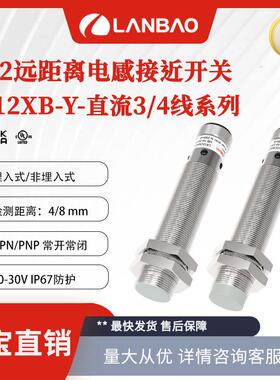 兰宝接近开关LR12XBF04DPOY-E2增强远距离型4mm 金属电感传感器