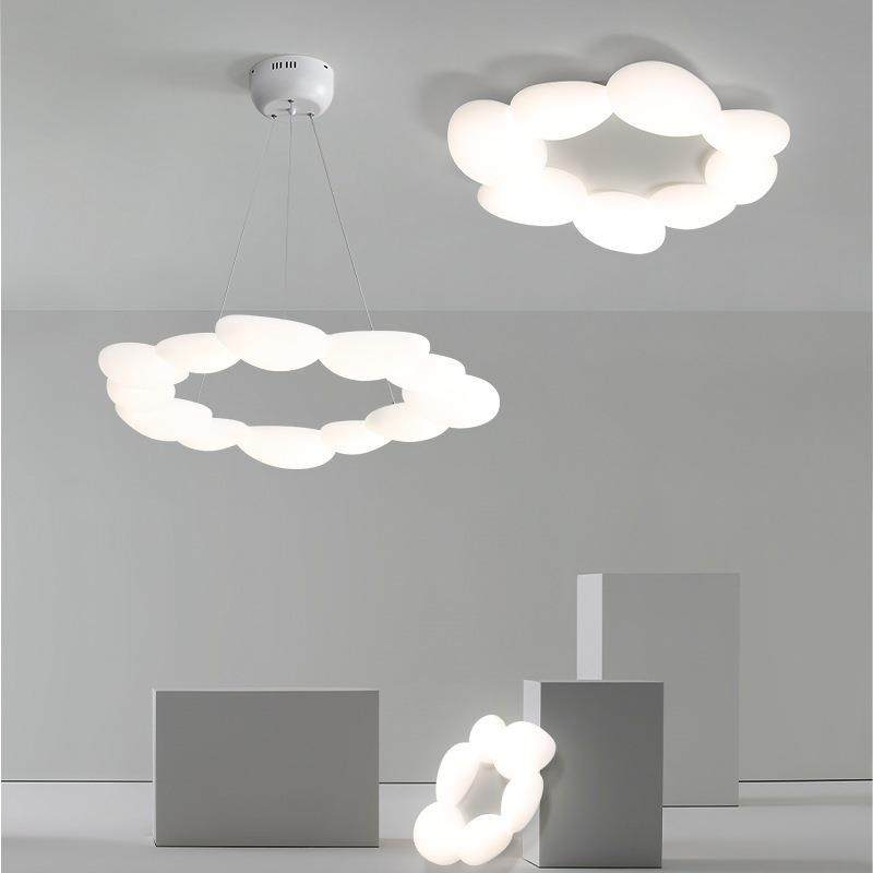 法式云朵鹅卵石客厅灯现代简约设计师款北欧创意个性卧室吸顶灯具