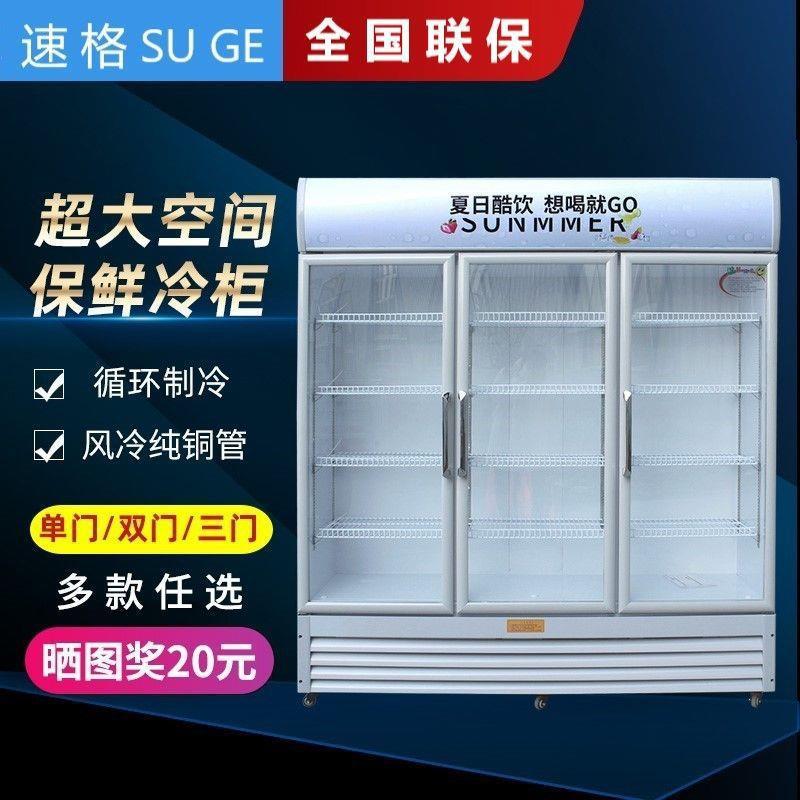 冷藏展示柜立式商用单开门冰柜大容量啤酒饮料超市保鲜展示柜
