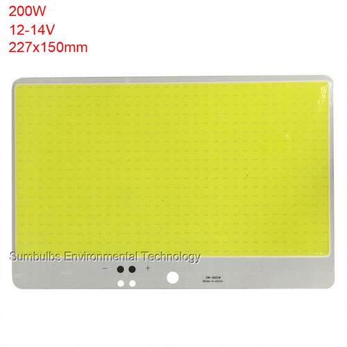 227x150MM 200W超级COB集成封装LED灯板面光源DC12V-14V冷白