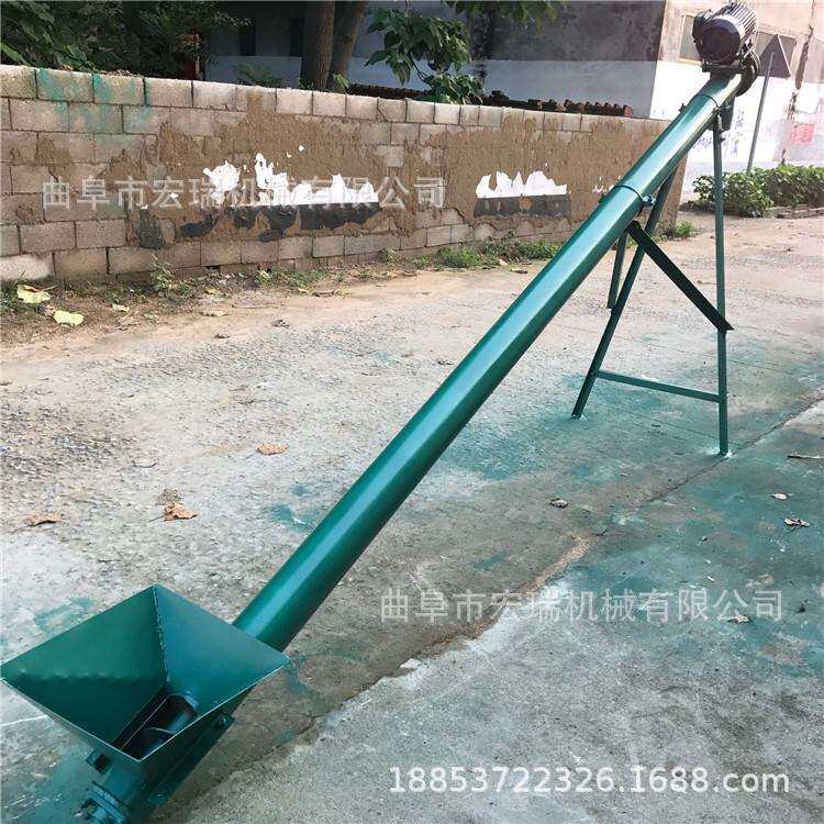 移动碳粉渣土螺旋上料机 面粉小颗粒倾斜提升机 锅炉灰渣输送机