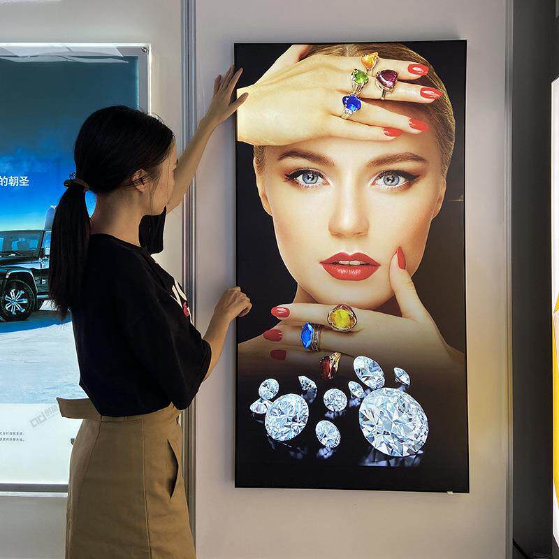 4cm卡布灯箱 LED拉布灯箱 手机店UV软膜广告灯箱无边框卡布灯箱