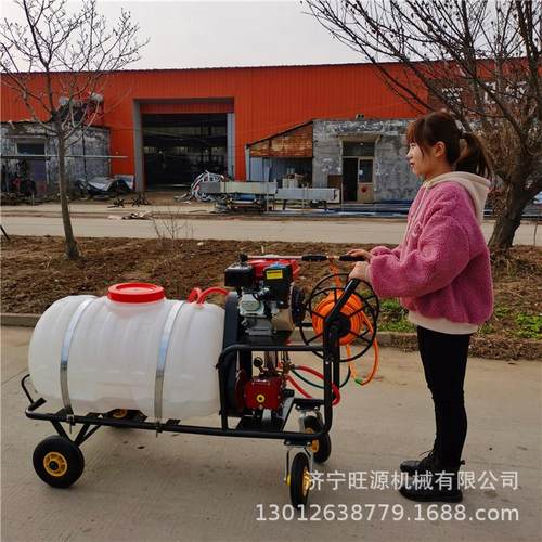 大容量手推打药机 汽油手推式打药机 自走式拉管高压喷雾器