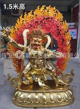 纯铜地狱主金刚手大威德金刚马头大黑天吉祥天母护法财神藏传佛像