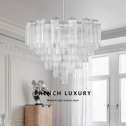 法式客厅吊灯MURANO玻璃南洋中古穆拉诺玻璃复古别墅楼梯餐厅卧室