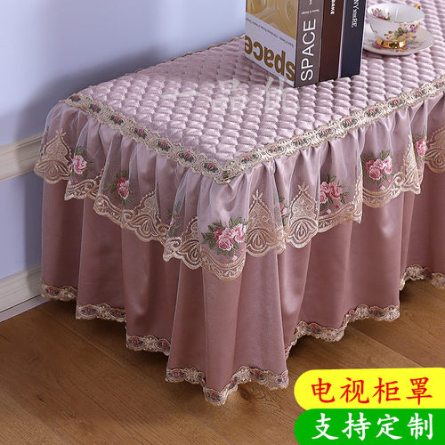 欧式电视柜桌布蕾丝布艺长方形茶几罩套客厅梳妆台桌布防尘盖巾罩