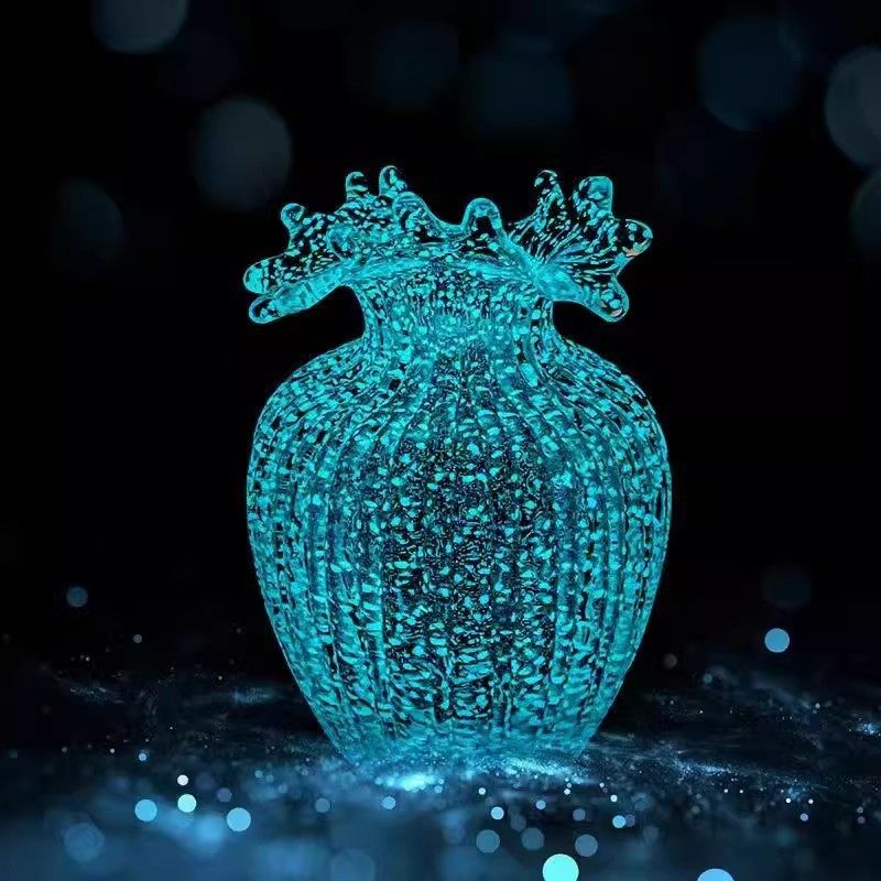 创意夜光浪花口玻璃花瓶家居摆件猫爪荧光花瓶漫天星玄关装饰玻璃,家居饰品,花瓶,淘宝优惠券,粉丝福利购,淘宝优惠卷