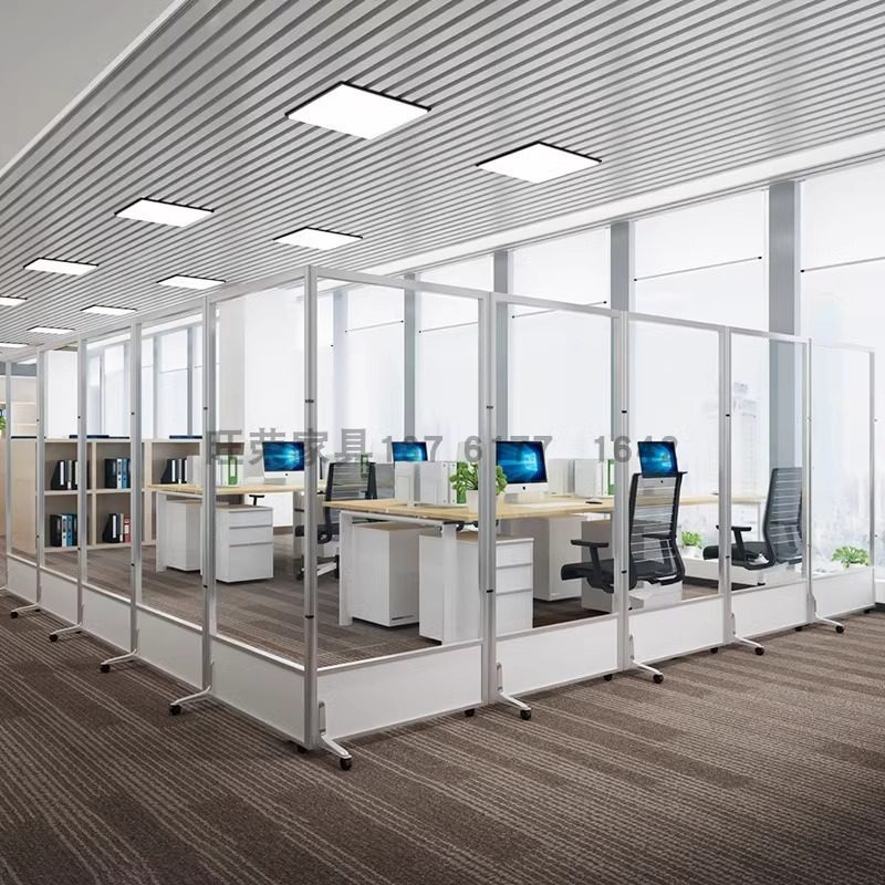 亚克力隔板透明屏风隔断办公室可折叠移动屏风工厂车间隔离活动墙,商业/办公家具,办公屏风/隔断,淘宝优惠券,粉丝福利购,淘宝优惠卷