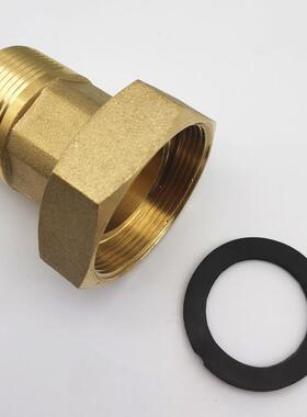 国标DN40水表铜接头水泵接头 内外丝活接头本色铜水表接头