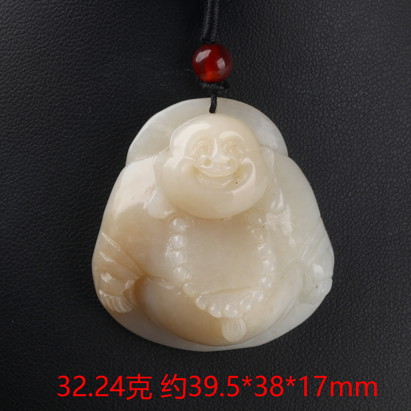 欧说珠宝老和田玉糖玉佛牌项链