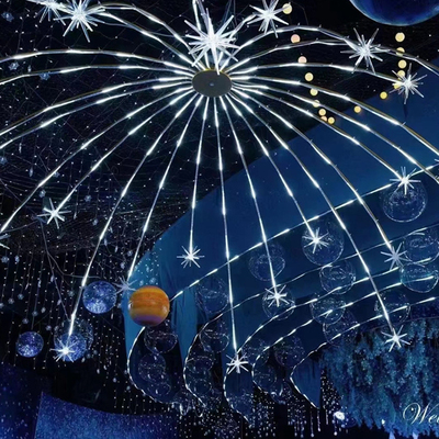 新款婚庆烟花灯流星雨流水灯婚礼堂星空顶吊灯浪漫发光装饰弧形灯