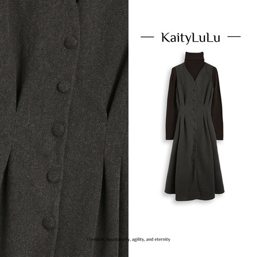 KaityLuLu【夏洛特千金】气质连衣裙两件套 KL1220X127