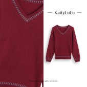 毛衣 KaityLuLu 设计感V领长袖 KT205W054