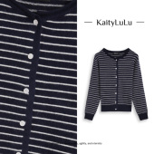 KaityLuLu 百搭条纹针织毛衣KL1220W140 草木集 个性