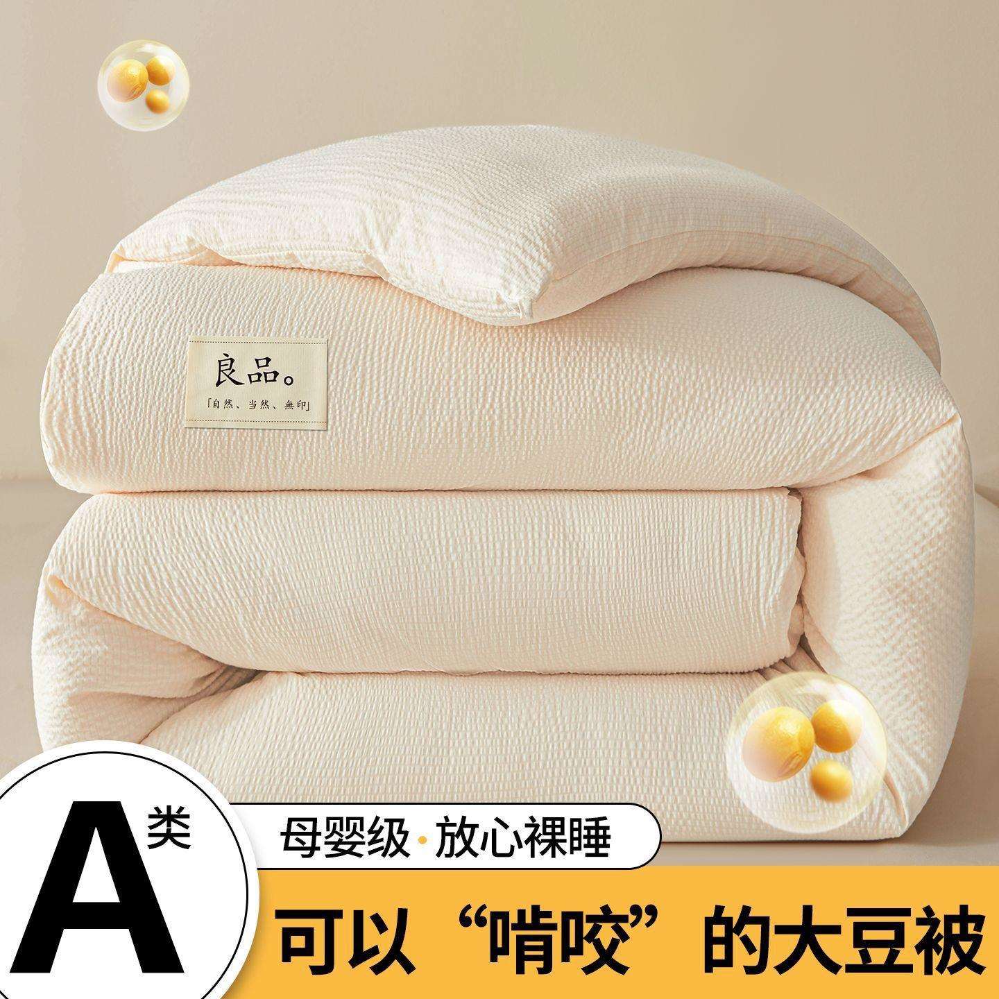 A类抗菌大豆被冬被冬季加厚保暖被芯双单人家用棉被春秋被子薄款