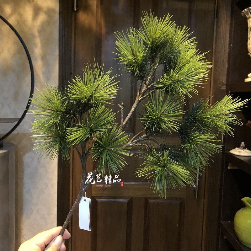 仿真松树枝 大树叉 阻燃松枝 定制大型假树 软装花艺 假花装饰品