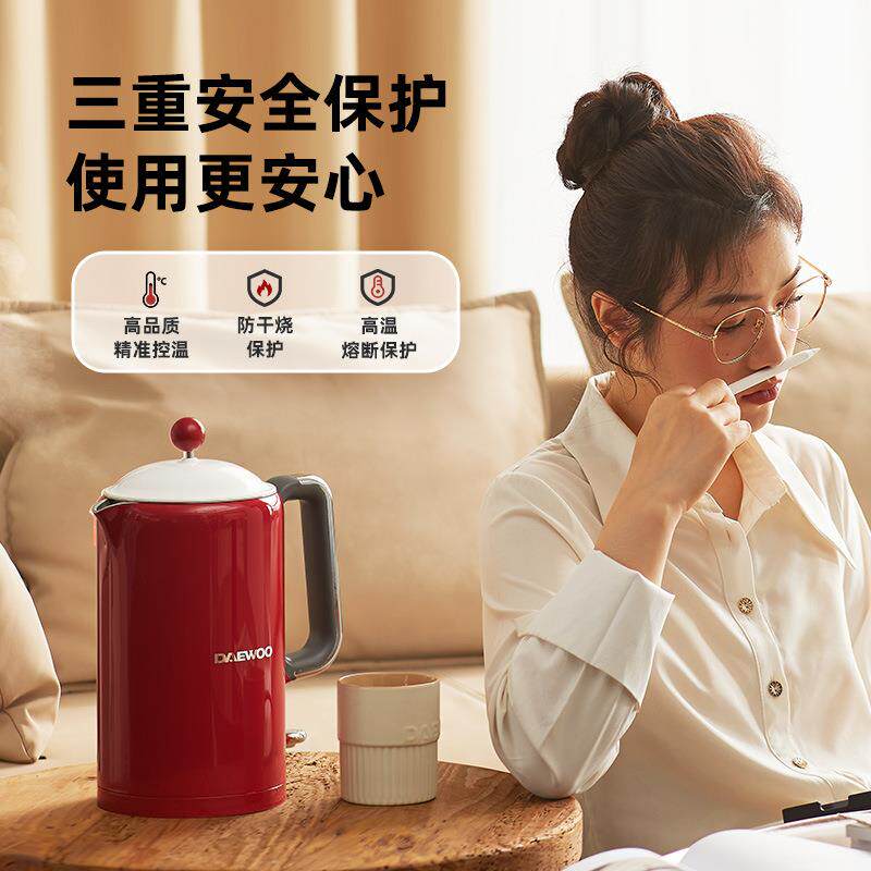 大宇电热水壶恒温热水壶家用烧水壶全自动保温一体不锈钢大功率