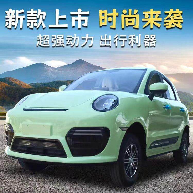 女士新能源成人电动四轮车 家用车老年代步车 油电两用全封闭汽车
