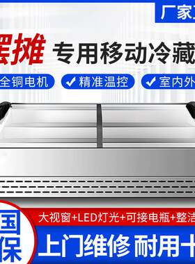 三层阶梯式冷藏保鲜展示柜海鲜冷冻冰台式摆摊三轮车炸串水果台面
