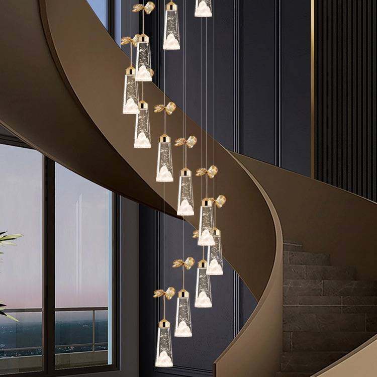 复式楼大吊灯现代轻奢别墅创意客厅灯酒店大堂售楼部loft楼梯吊灯,家装灯饰光源,LOFT/复式住宅/楼梯吊灯,淘宝优惠券,粉丝福利购,淘宝优惠卷