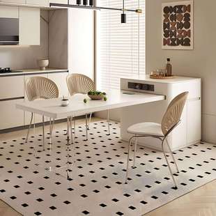 新款岛台餐桌一体简约法式奶油风小户型伸缩家用多功能倒台饭桌