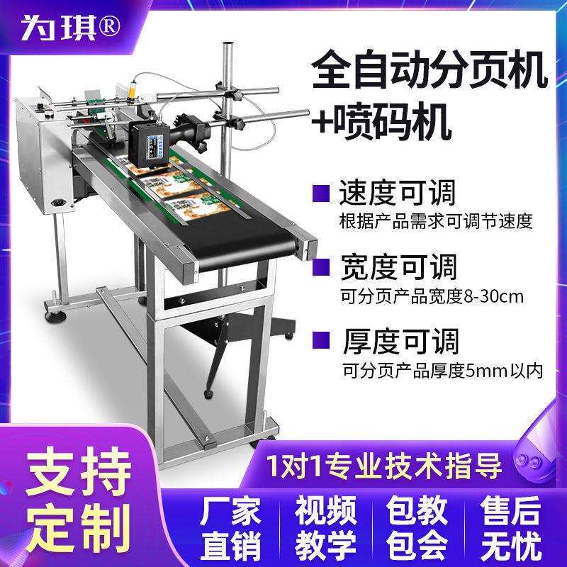 分页机全自动喷码机流水线输送台高速可调节在线打码打生产日期图片