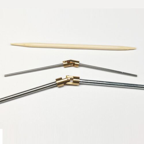 1mm/2mm精密万向q节 微型联轴器连轴器连接器黄铜连接杆模型静改