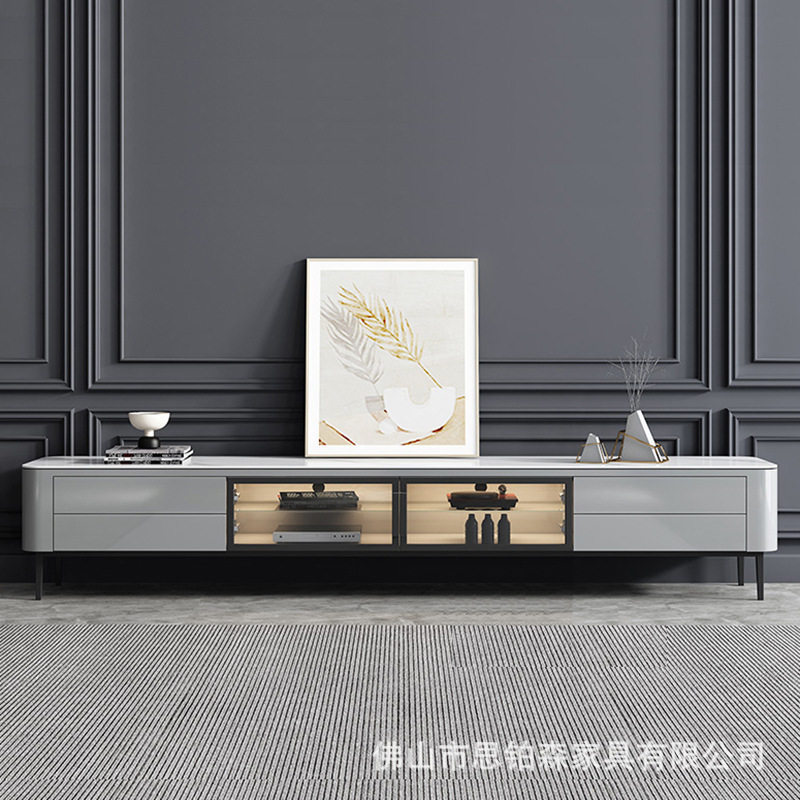 岩板电视柜茶几组合套装轻奢风现代简约小户型客厅加高岩板地柜,住宅家具,茶几+电视柜,淘宝优惠券,粉丝福利购,淘宝优惠卷