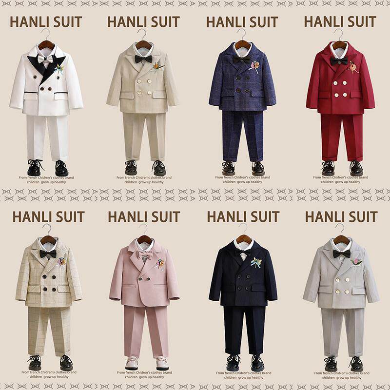 男童西装套装秋冬新款花童婚礼洋气礼服儿童主持人西服男孩演出服