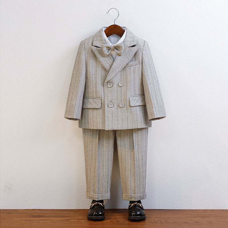 2026新款儿童西装男童帅气小西服马甲套男生主持摄影演讲生日钢琴