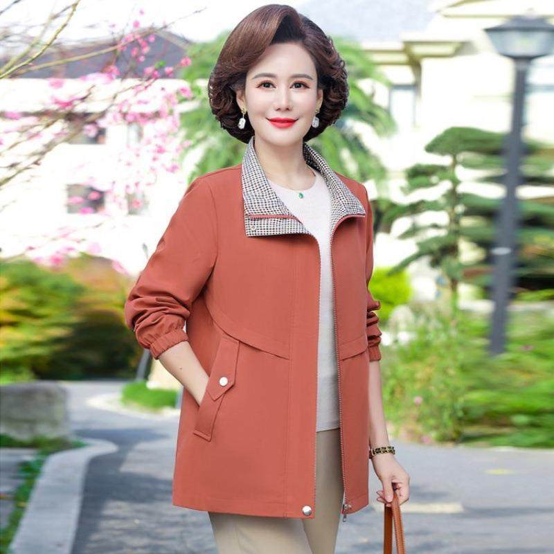 2026新款妈妈装春秋外套中老年女装洋气质大码上衣夹克衫褂子,女装/女士精品,短外套,淘宝优惠券,粉丝福利购,淘宝优惠卷