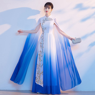 2026新款合唱演出服礼服成人琵琶二胡古筝演奏服装飘逸古典舞