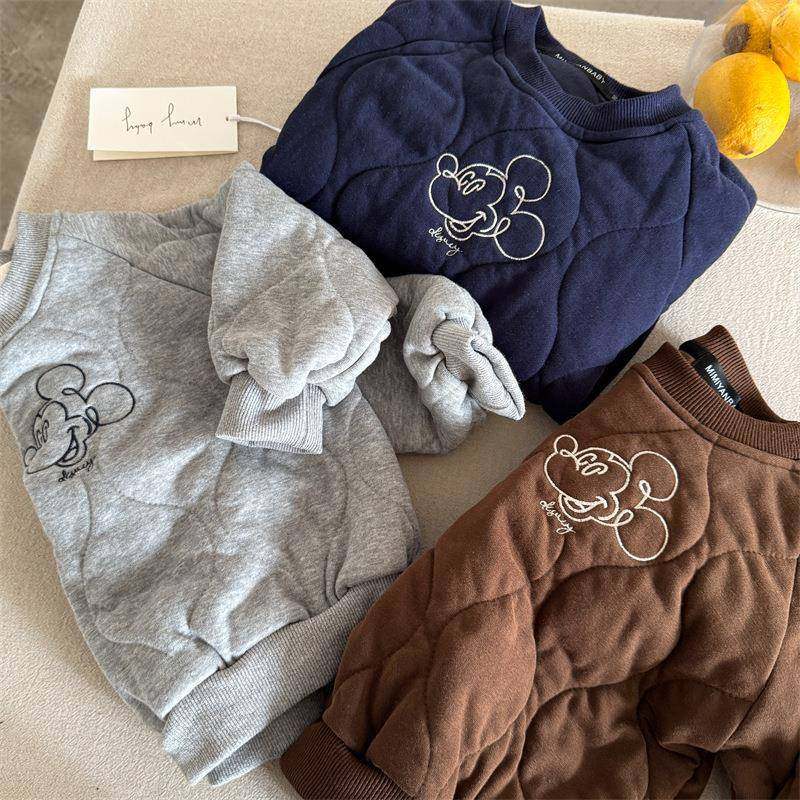 2026新款儿童夹棉两件套韩版女宝宝保暖卫衣套装男童秋冬衣服,童装/婴儿装/亲子装,儿童运动套装,淘宝优惠券,粉丝福利购,淘宝优惠卷