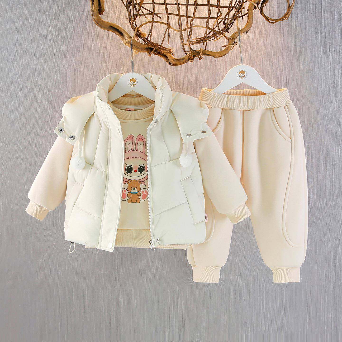 2026新款女童三件套儿童冬装外出服潮加绒卫衣套装秋冬小女孩,童装/婴儿装/亲子装,儿童运动套装,淘宝优惠券,粉丝福利购,淘宝优惠卷